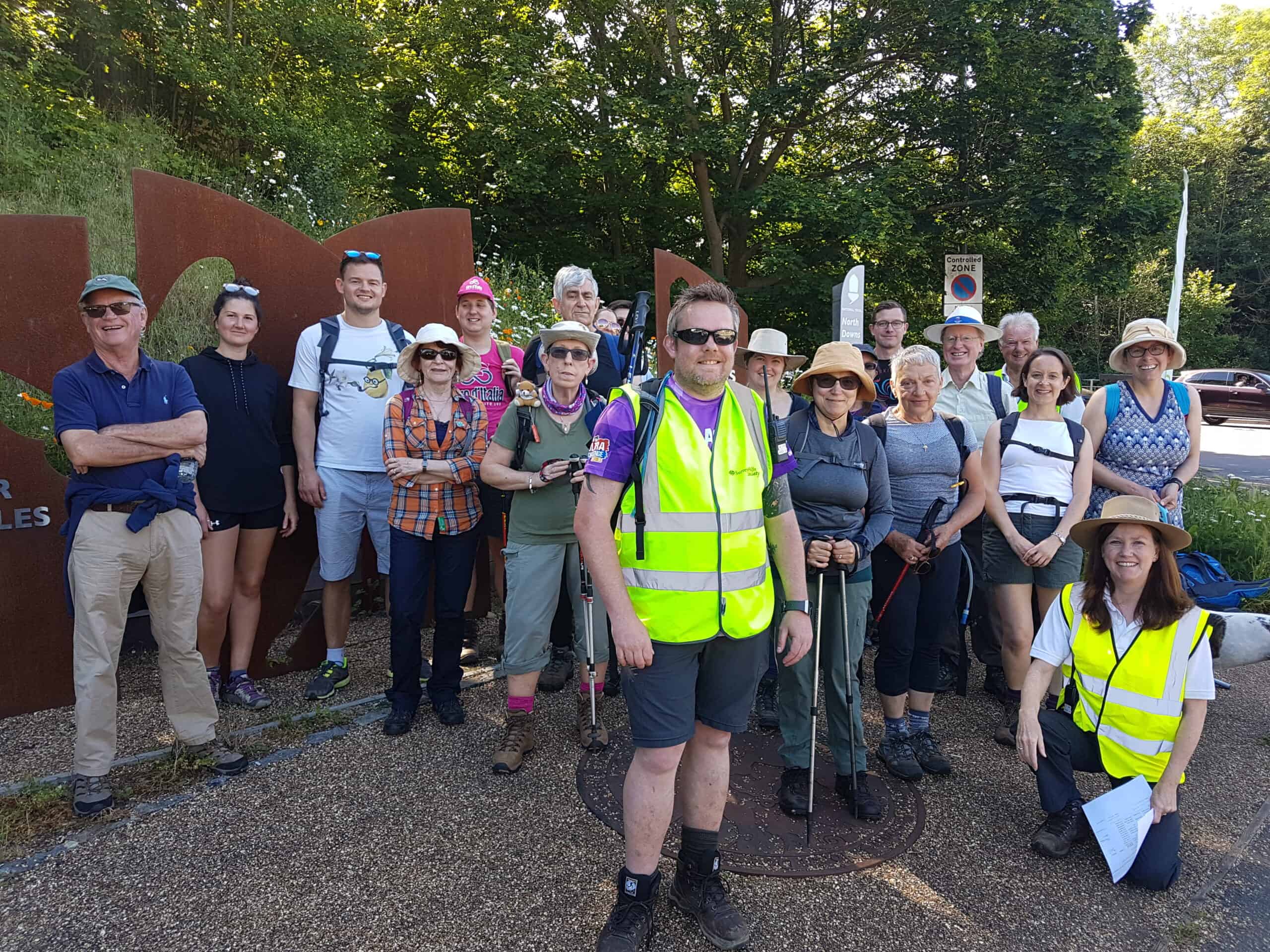 Exploring the North Downs Way from Farnham to Guildford as part of Farnham Walking Festival